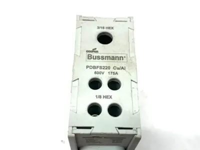USED COOPER BUSSMANN POWER DISTRIBUTION BLOCK 600V 175A