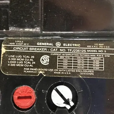 USED GENERAL ELECTRIC / GE TFJ236125