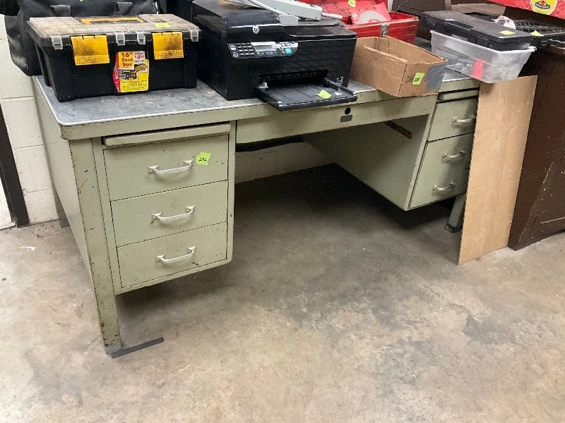 Metal office desk