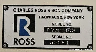USED ROSS INDUSTRIES PVM-100