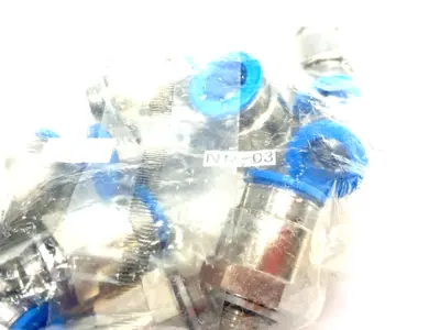 USED FESTO PNEUMATIC PUSH-IN FITTING FOR 12MM OD TUBING 186350