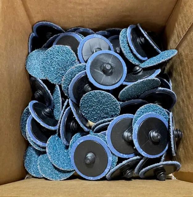 CGW 1-1/2" Roloc Sanding Discs 24 Grit Zirconia 100 Pack