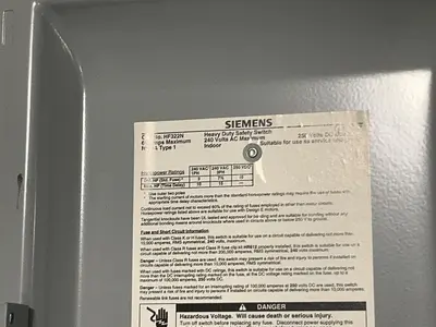 Used SIEMENS HF322N Switchgears Ohio US | HGR 24 #1280229