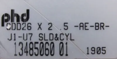 NEW PHD SDD26X2.5-AE-BR-J1-U7 CYLINDER AND SLIDE SDD2625AEBRJ1U7 13485060-01