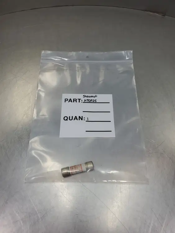 Used Ferraz Shawmut A70P25 Fuse, 700VAC, 25A Fuses | Palmetto Automation #1155956