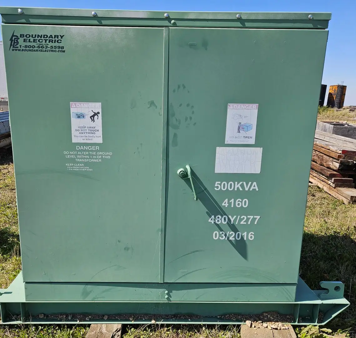 (2016) 500 kVA Pad Mounted Oil Transformer, 4160 pri. volts, 480Y/277 sec. volts