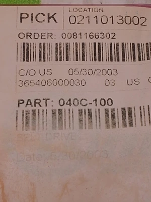 UNIVERSAL INSTRUMENTS 040C-100 DRIVE BELT LOT OF 3 - BRAND NEW