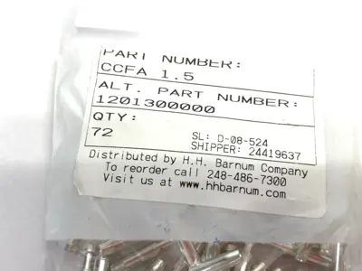 New | in-Stock Weidmüller Silver Crimp Contact HDC-C-HE-BM1.5AG LOT OF 71 Connector Accessories Michigan US | Maverick Industrial Sales #1390705