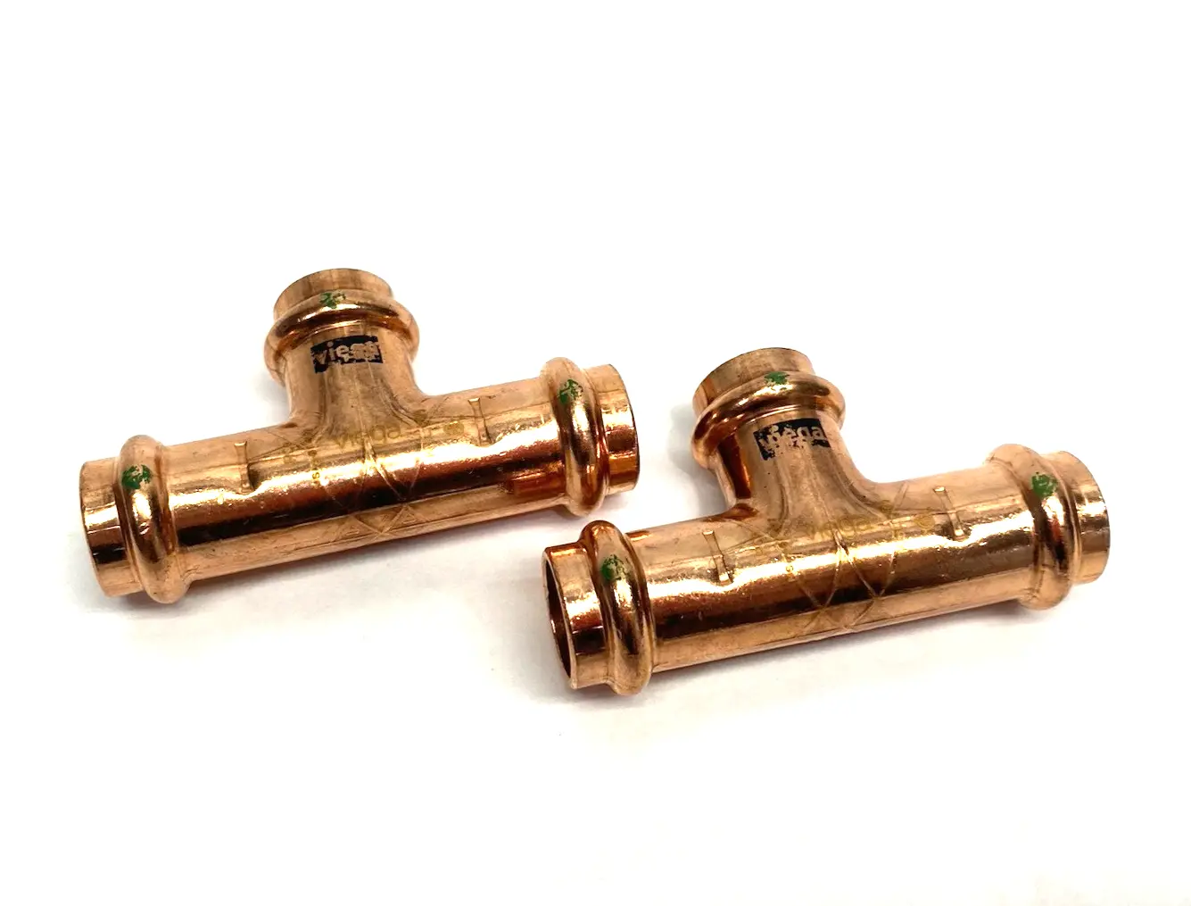 New | in-Stock Viega ProPress Tee, P x P x P - Model 2918 Copper Press Conn. LOT OF 2 Plumbing Equipment Michigan US | Maverick Industrial Sales #1462911