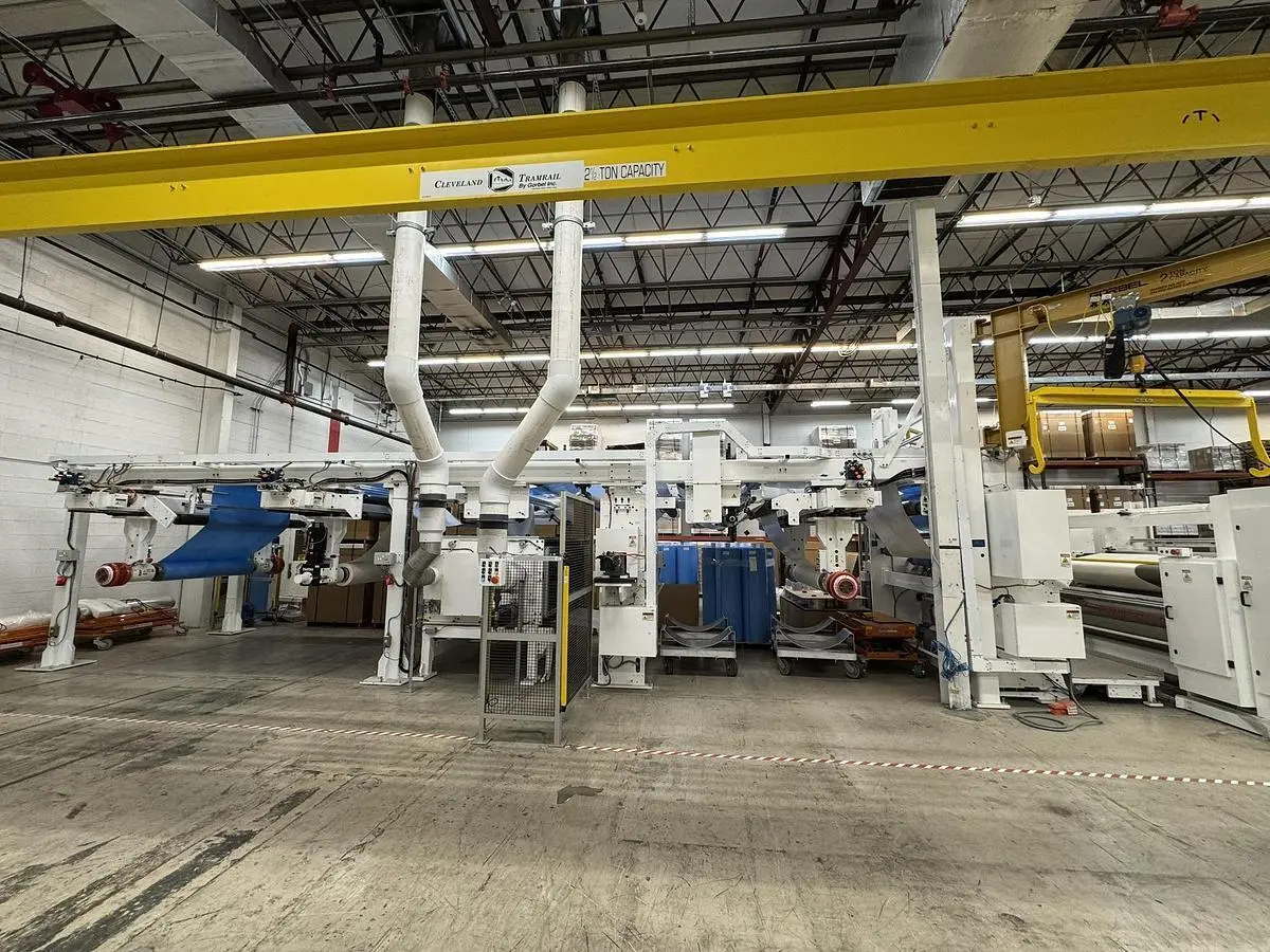 USED Catbridge 324 MC Turret Rewinder with Integrated Unwind & Laminator System