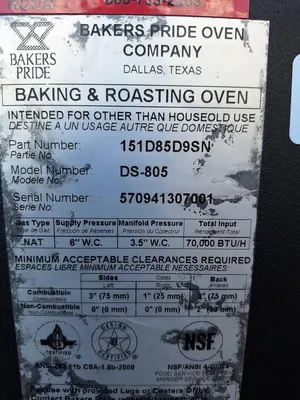 Used BAKER'S PRIDE DS-805 Ovens Florida US | BAM Discount Restaurant Equipment #1280285