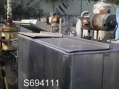 Tank, 280 Gallon, S/st, (2) 29" X 27" X 43", 1/2 HP Agits, #S694111