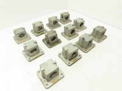 Rose Krieger RFB1500 Flange Clamp 1.5" Round Tube Aluminum 4x4" Base Lot of 12