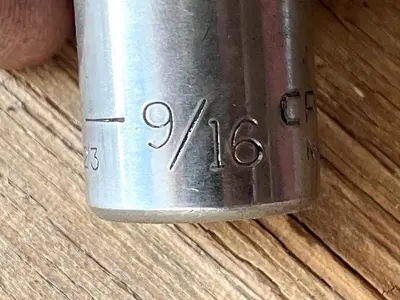 Vintage Craftsman 1/2" Drive 9/16" 8 Point Torx Shallow Socket SAE G 44223 USA