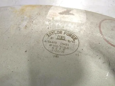 8" SC 40 304LS | Taylor Forge 8" Schedule 40 A/SA403 WP304/304LS SS Butt Weld 90 Degree LS Elbow - New Other