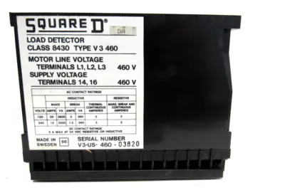 NEW SQUARE D 8430-V3460 LOAD DETECTOR 8430V3460