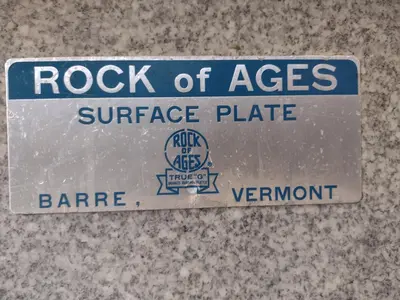 8' X 4' X 14" ROCK OF AGES PRECISION LAYOUT INSPECTION GRANITE TABLE: STOCK #23802