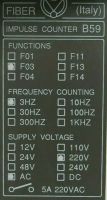 NEW FIBER B59-F03 IMPULSE COUNTER B59F03