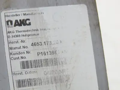 AKG Atlas Copco 4653.173.2000 Air Compressor Oil Cooler Aluminum Radiator 38"L
