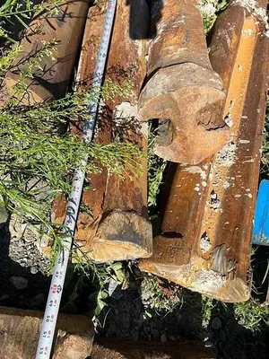 Used AFTERMARKET 9-3/4" LARGE DIAMETER CABLE TOOL SPUDDER POUNDER CHISEL BIT Tool Bits Pennsylvania US | East West Machinery & Drilling #1417488