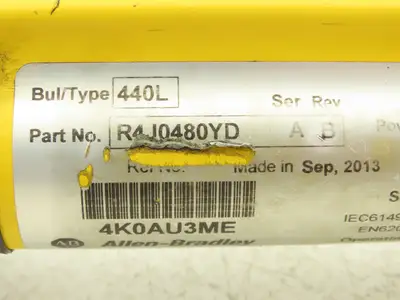Allen Bradley 440L-R4J0480YD Light Curtain Guardmaster Receiver Only Ser A Rev B