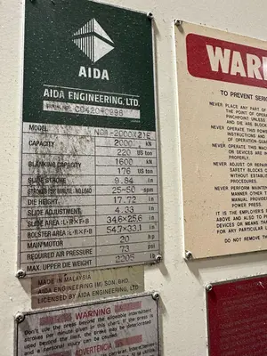 USED 2013 AIDA NC1-2000(2)