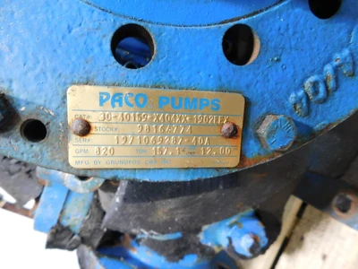 Used PACO _UNKNOWN_ Centrifugal Pumps Ohio US | Equipment Recovery Corp. #1330420