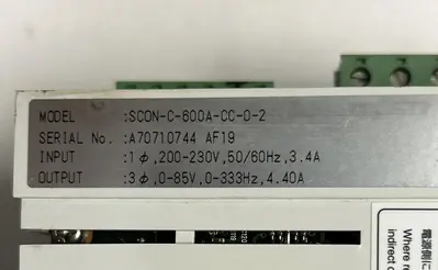 Used NC SC0N-C-600A-CC-0-2 Motion Controls Ohio US | Surplus Asset Holdings #1246324
