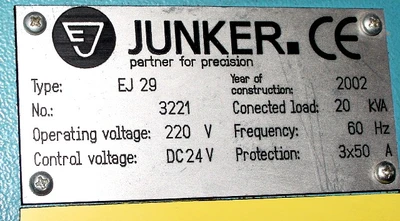 USED 2002 JUNKER EJ29