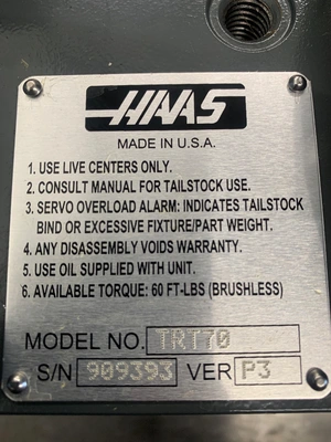 Used HAAS TRT70 Rotary Tables California US | PM Machines #1421801