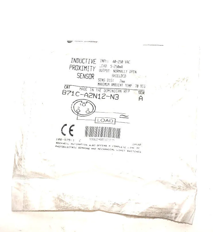 NEW ALLEN BRADLEY 871C-A2N12-N3 PROXIMITY SENSOR 871CA2N12N3
