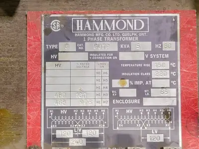 Used HAMMOND MANUFACTURING GU7P Transformers British Columbia CA | Lenmark #265699