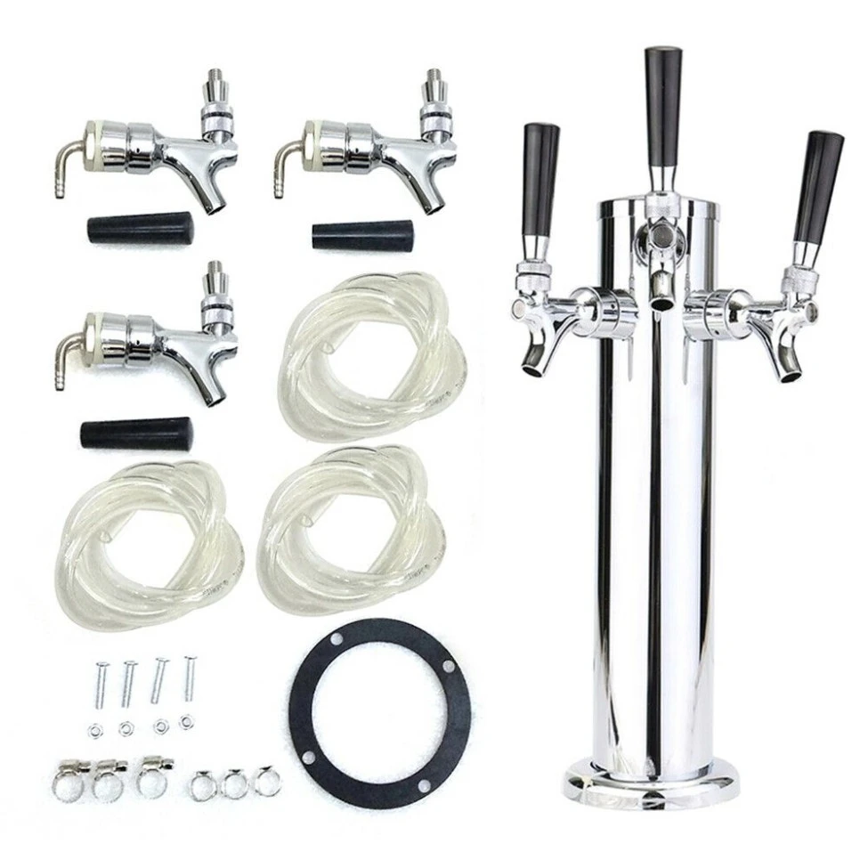 171-0239 Triple Faucet Kegerator Beer Dispenser Tap