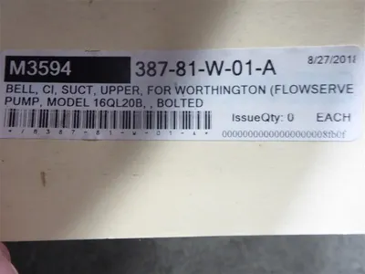 Flowserve 632632-01 Upper Suction Bell for Worthington 16QL20B Pump Surplus