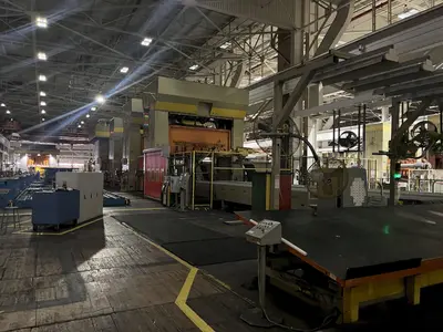 1500 Ton Fagor Model LE4-1500-400-2500 4 point Link drive lead press with 3- 1000 ton Danly model U4-1000-180-96 Straight side underdrive press. Full tandem line. SIemans cnc controls.