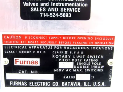 NEW FURNAS 54BB23HD ROTARY LIMIT SWITCH