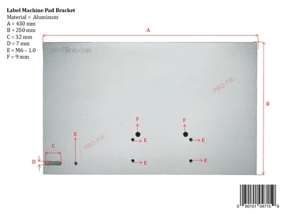 Label Machine Pad Bracket