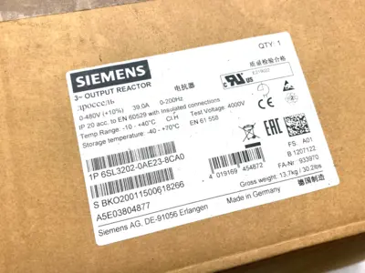 USED SIEMENS SINAMICS OUTPUT REACTOR 380-480V