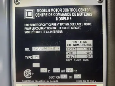 USED SQUARE D MODEL 6