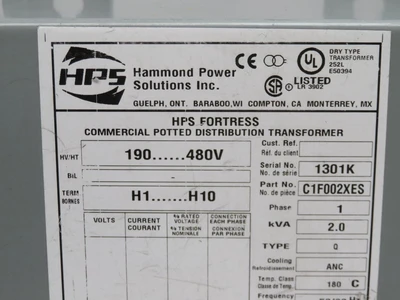 Used HPS _UNKNOWN_ Transformers Texas US | OCO Industrial #1680736