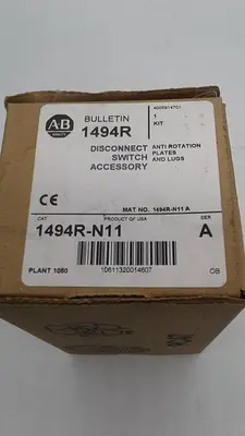 New | in-Stock ALLEN-BRADLEY ALLEN-BRADLEY BULLETIN 1494R DISCONNECT SWITCH ANTI ROTATION PLATES & LUGS 1494R-N11 A Disconnects Michigan US | ND Industrial Surplus #1207885
