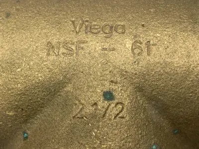 USED VIEGA PROPRESS TEE FITTING 2-1/2" W/ 2-1/2 X2" & 2-1/2 X1-1/2" REDUCERS