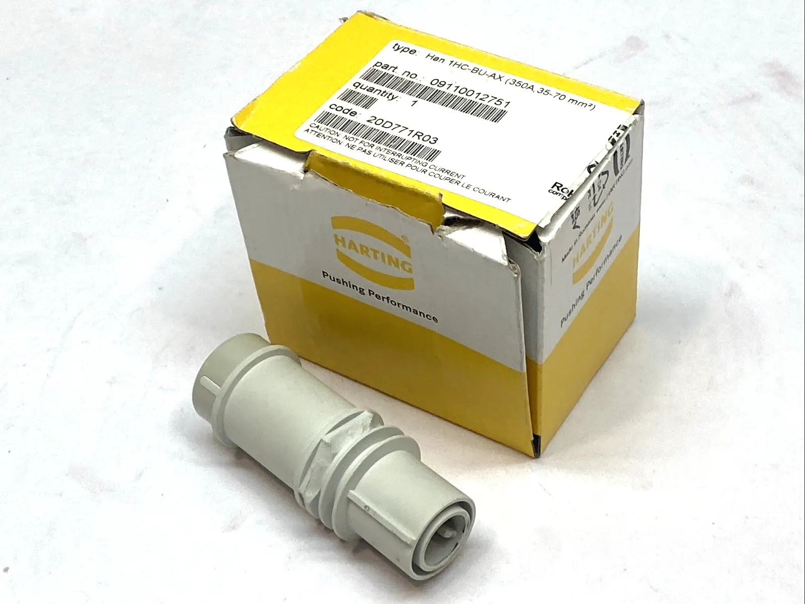 Used HARTING MODULAR FEMALE SOCKET INSERT HAN 1HC-BU-AX Connector Accessories Michigan US | Maverick Industrial Sales #1092071