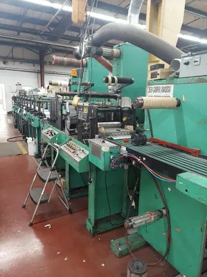 10" WIDE ROTOPRESS 9 COLOR 3 DIE STATION FLEXOPRESS