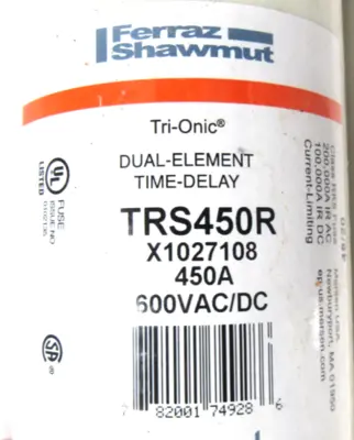 NEW MERSEN TRS450R FUSE 450 A
