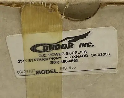New | in-Stock CONDOR E48-4.0 Miscellaneous Equipment (Electrical & Power) | Surplus Asset Holdings #1197832