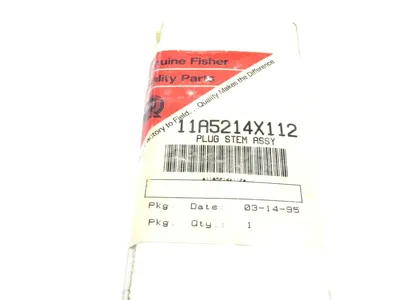 NEW SEALED GENUINE FISHER 11A5214X112 PLUG STEM ASSY