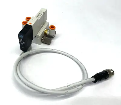 SV1100-5W2U-01N | SMC  5-Port 2-Position Single Solenoid Valve, 1/8" NPT - Used