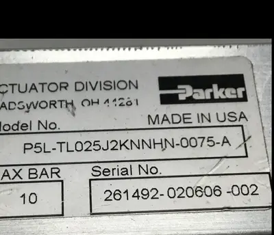 Used PARKER P5L-TL025J2KNNHN-0075-A Rotary Actuators | Ideal Machinery #621018
