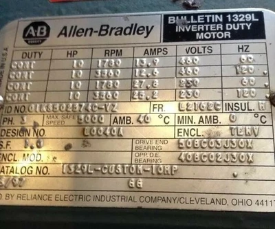NEW Allen-Bradley 1329L-Custom-10HP